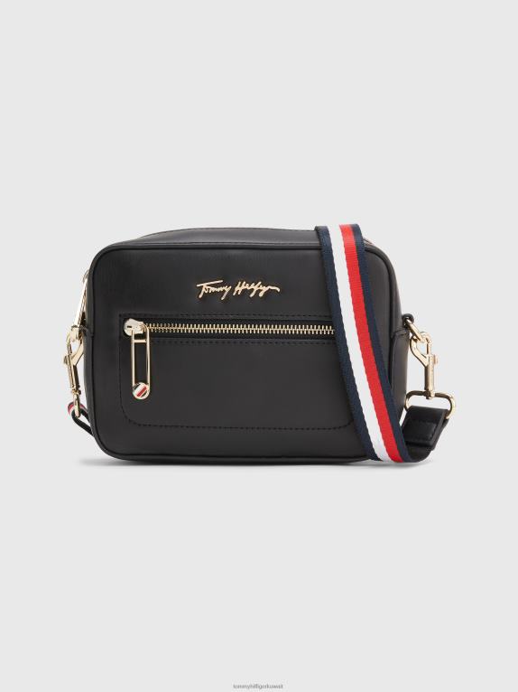 أسود Tommy Hilfiger حقيبة الكاميرا الشهيرة 446441763