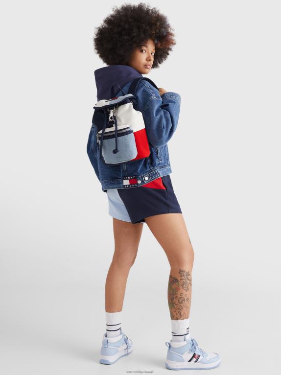 شركة كبرى Tommy Hilfiger حقيبة ظهر تراثية مميزة بألوان متباينة 446441772