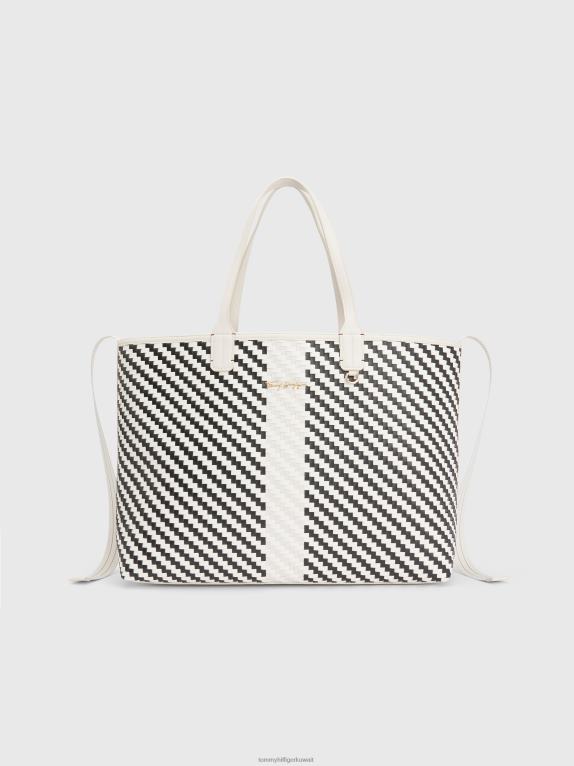 حيادي Tommy Hilfiger حقيبة يد منسوجة مميزة 446441774