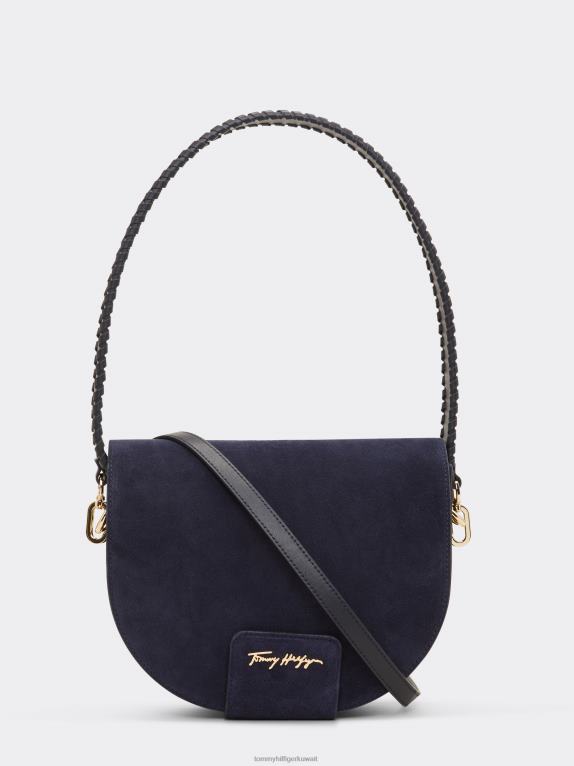 لهجة سماء الصحراء Tommy Hilfiger حقيبة سرج من جلد الغزال 446441780