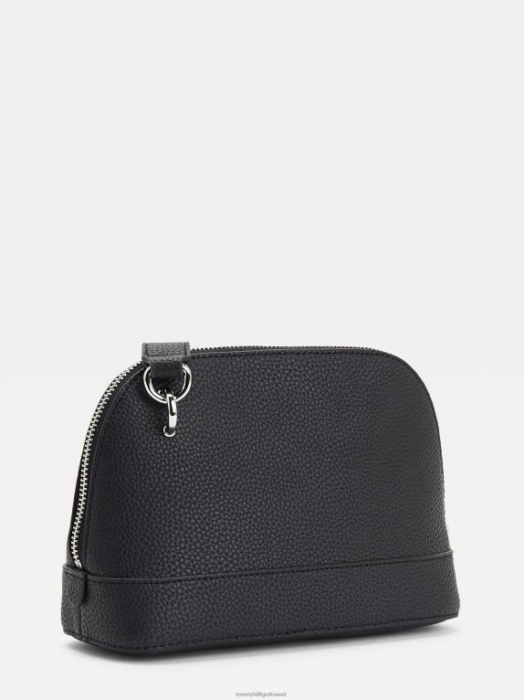 أسود Tommy Hilfiger حقيبة كروس من الحبوب المرصوفة بالحصى 446441788