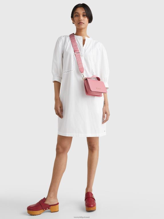 الإنجليزية الوردي Tommy Hilfiger حقيبة كروس صغيرة بشعار الماركة 446441810