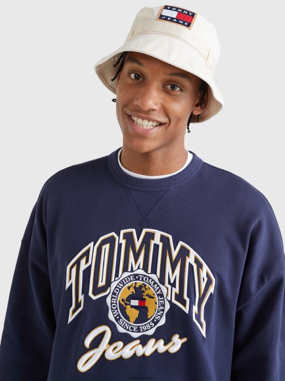 قماش طبيعي Tommy Hilfiger قبعة دلو قماش شارة 446441894