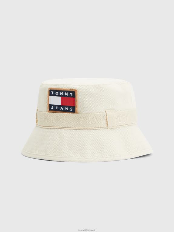 قماش طبيعي Tommy Hilfiger قبعة دلو قماش شارة 446441894