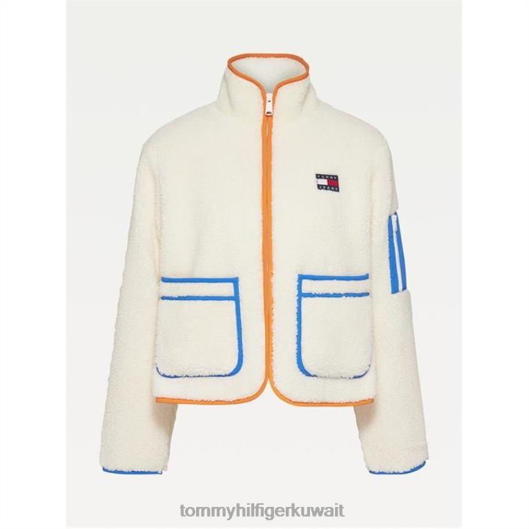 أبيض Tommy Hilfiger سترة شيربا 4464419502