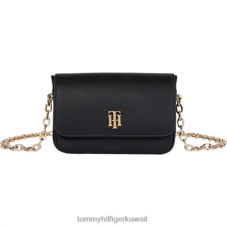 أسود Tommy Hilfiger حقيبة كروس صغيرة خالدة 4464419506