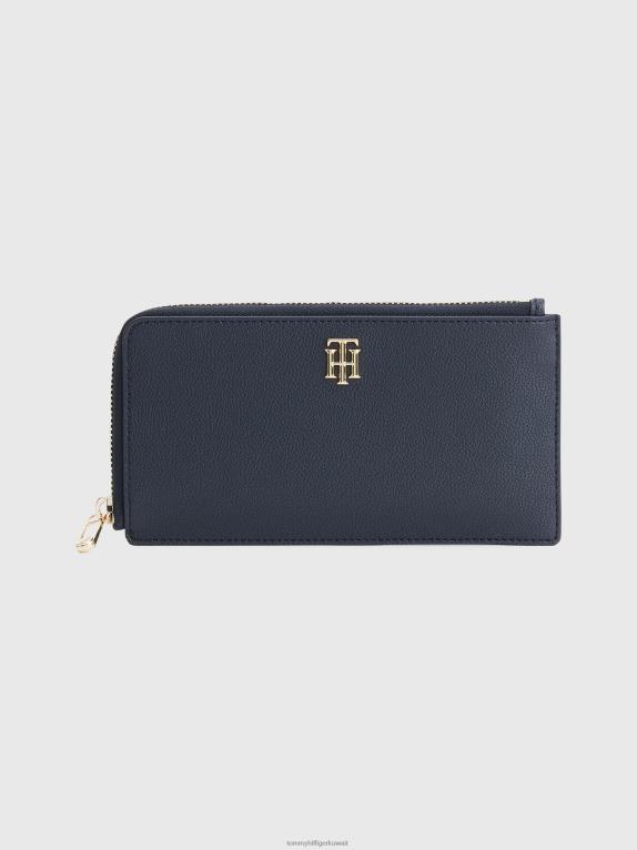 الفضاء الأزرق Tommy Hilfiger محفظة رفيعة بسحاب 446441952