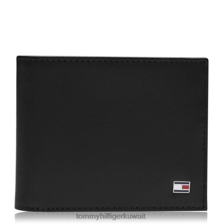 أسود Tommy Hilfiger محفظة إيتون ثنائية الطي 4464419522