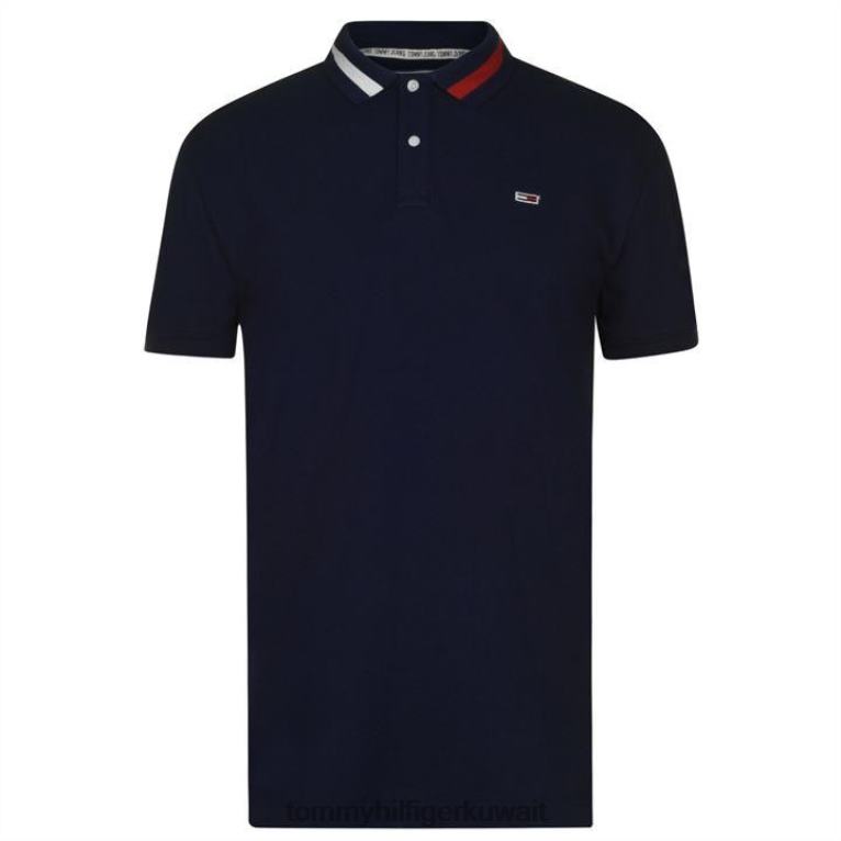 البحرية الشفق Tommy Hilfiger قميص بولو بياقة ملونة 4464419528