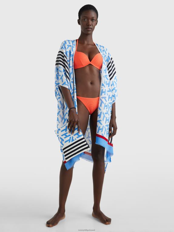 شركة كبرى Tommy Hilfiger قفطان وحقيبة شاطئ مونوغرام 446441953