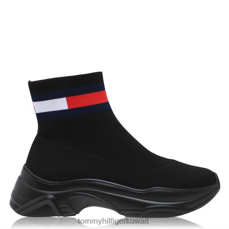 بي دي اس سوداء Tommy Hilfiger المدربين جورب 4464419549