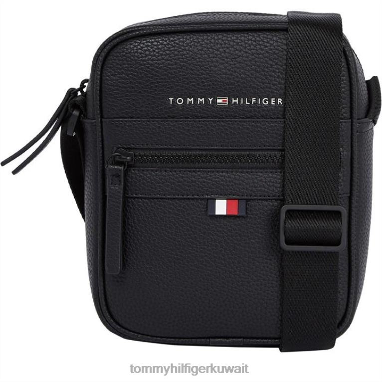 بي دي اس سوداء Tommy Hilfiger حقيبة مراسل صغيرة من البولي يوريثان الأساسية 4464419552