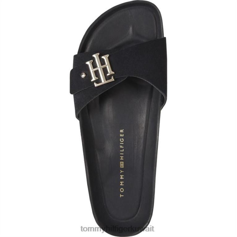 أسود Tommy Hilfiger صنادل مصبوبة بوسادة قدم 4464419568