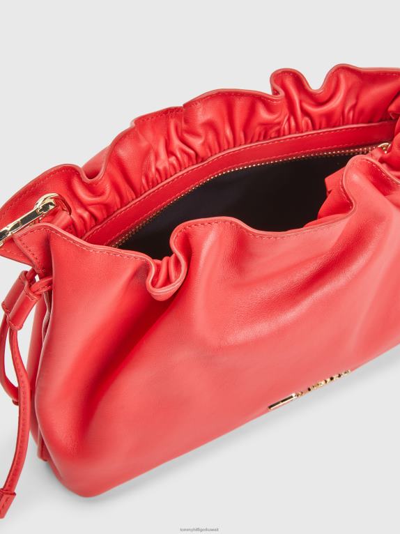 حقول الفراولة Tommy Hilfiger حقيبة يد جلدية فاخرة 446441957