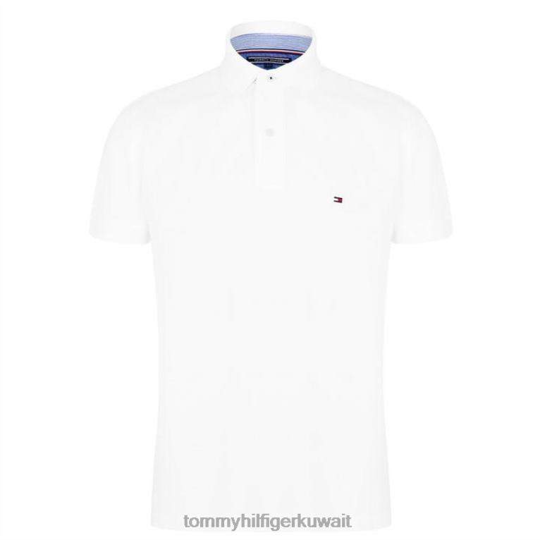 أبيض Tommy Hilfiger قميص بولو عادي أساسي 4464419576