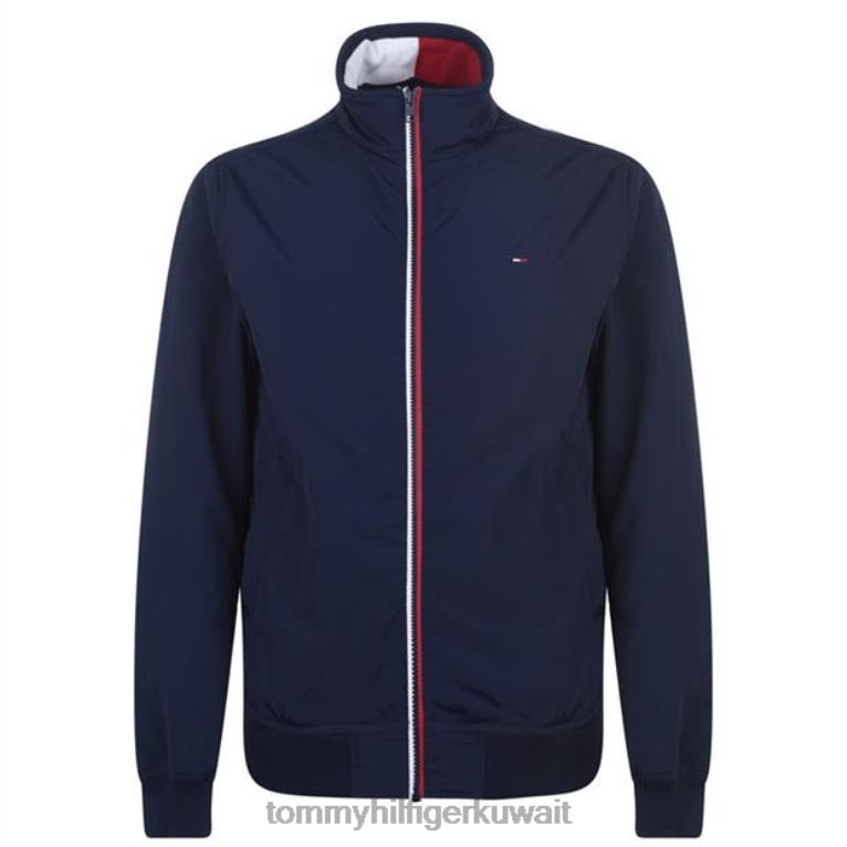 القزحية السوداء Tommy Hilfiger سترة بومبر خفيفة الوزن أساسية 4464419632