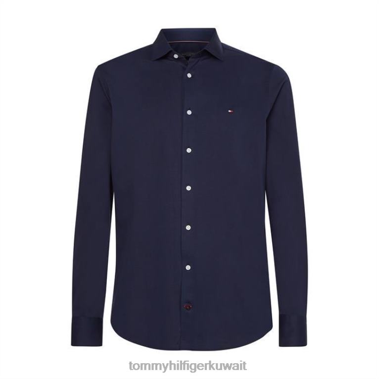 القوات البحرية Tommy Hilfiger قميص جيرسي الصلبة 4464419634