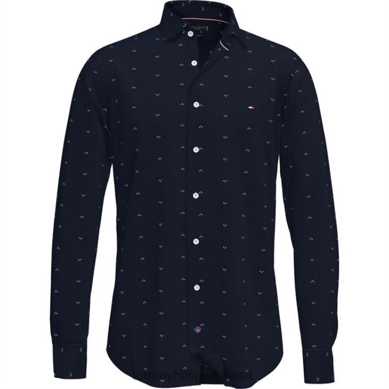 القوات البحرية Tommy Hilfiger قميص بطباعة متباعدة 4464419645