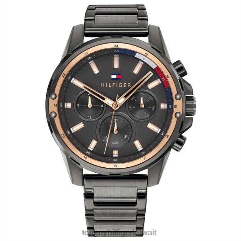 رمادي Tommy Hilfiger ساعة فولاذية للرجال 4464419735