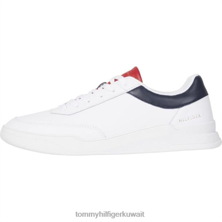 يبر ابيض Tommy Hilfiger أحذية رياضية مرتفعة من الجلد 4464419736