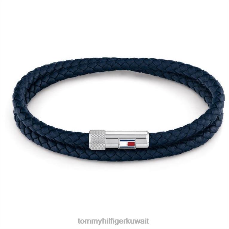 القوات البحرية Tommy Hilfiger سوار جلد مزدوج 4464419767