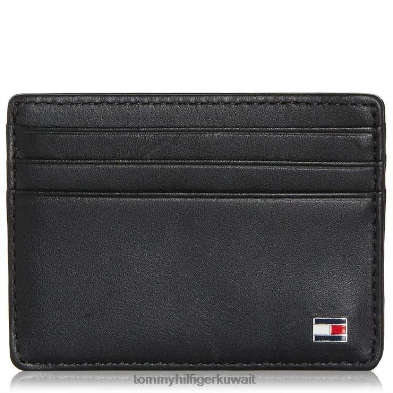 أسود Tommy Hilfiger حامل بطاقة إيتون الكلاسيكي 4464419806