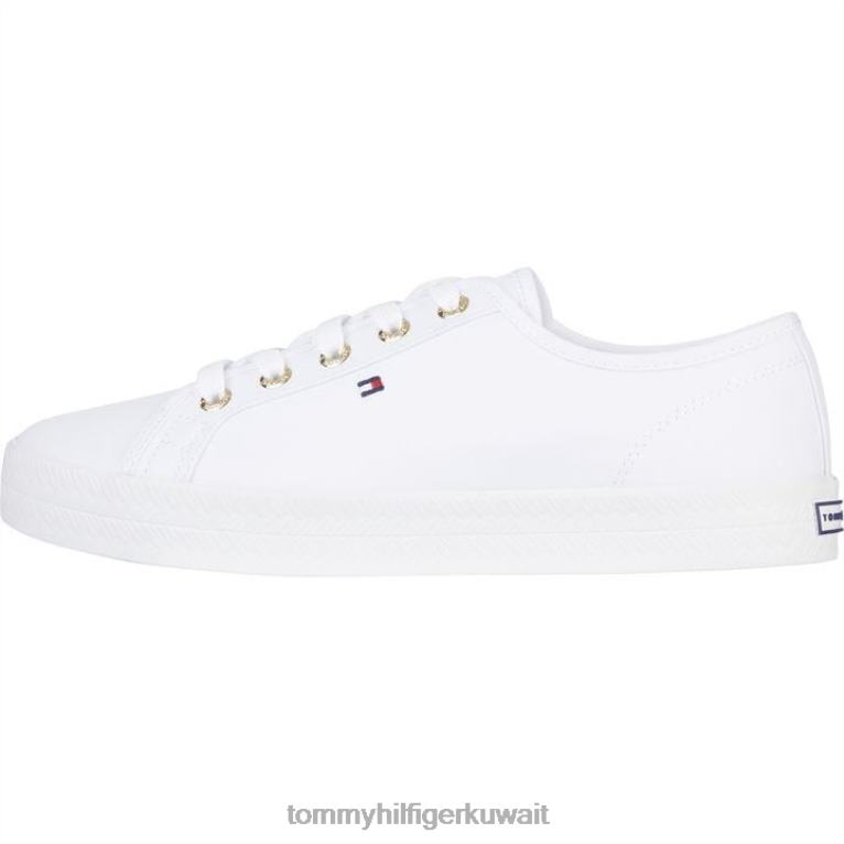 أبيض Tommy Hilfiger حذاء رياضي بحري أساسي 4464419815