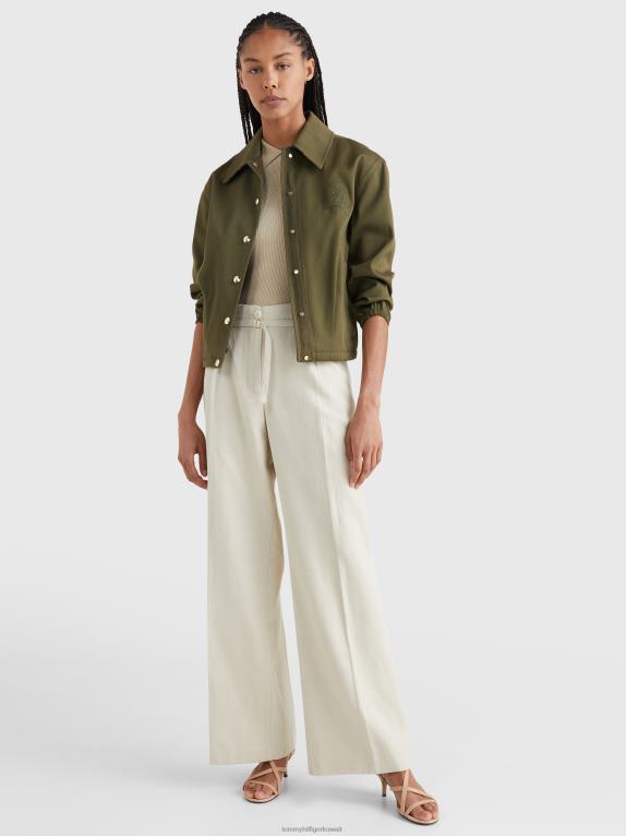 الجيش الأخضر Tommy Hilfiger سترة مدرب ببطانة مموهة وزهور من كريست 446441982