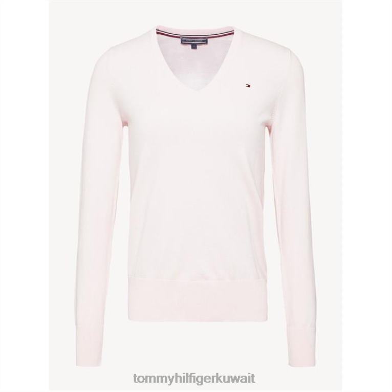 لون القرنفل Tommy Hilfiger سترة التراث الخامس الرقبة 4464419825