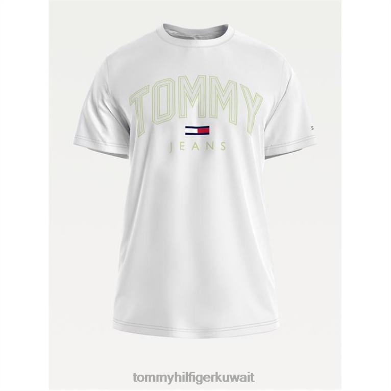 يبر ابيض Tommy Hilfiger تومي جينز تي شيرت الظل 4464419829