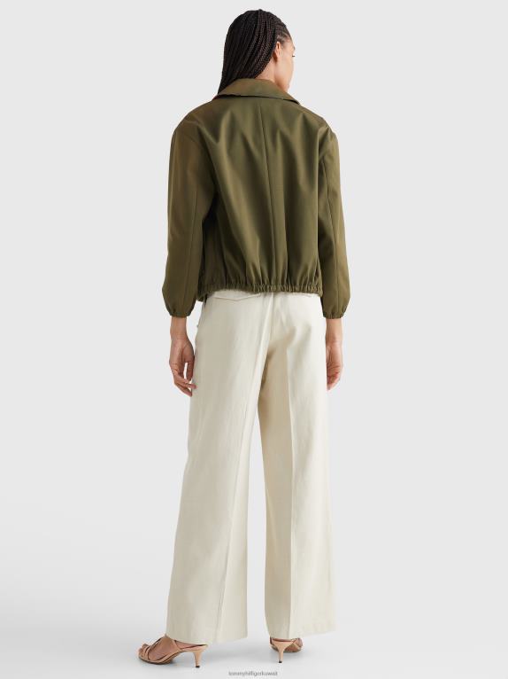 الجيش الأخضر Tommy Hilfiger سترة مدرب ببطانة مموهة وزهور من كريست 446441982