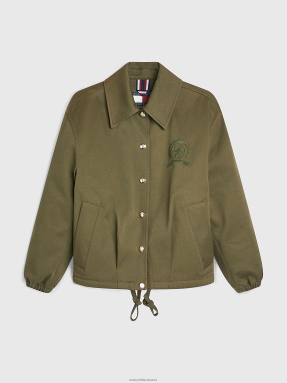الجيش الأخضر Tommy Hilfiger سترة مدرب ببطانة مموهة وزهور من كريست 446441982