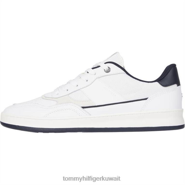 يبر ابيض Tommy Hilfiger حذاء رياضي كلاسيكي بمزيج من النعل 4464419851