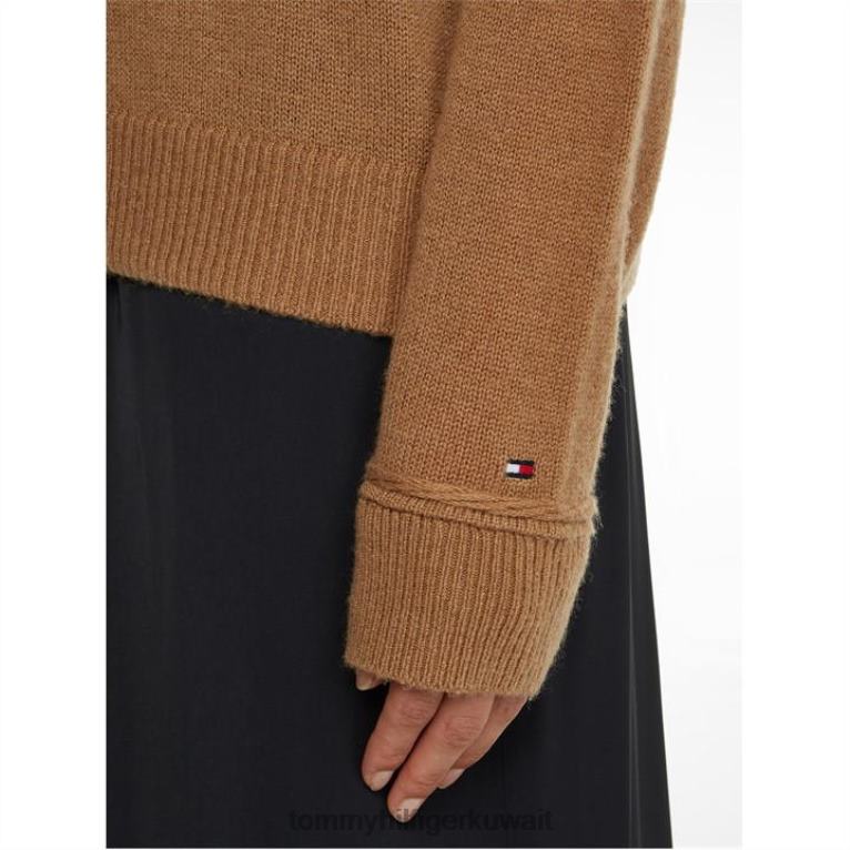 البلد الكاكي Tommy Hilfiger سترة من الصوف الناعم 4464419852