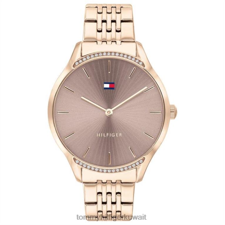 وارتفع الذهب Tommy Hilfiger ساعة نسائية مطلية بالذهب 4464419866