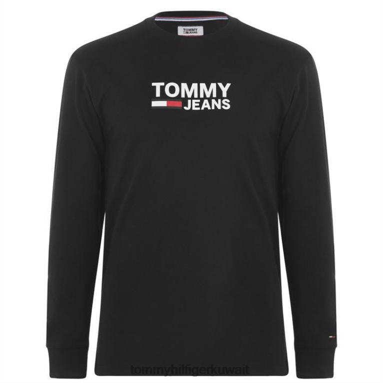 تومي الأسود Tommy Hilfiger تي شيرت بأكمام طويلة 4464419881