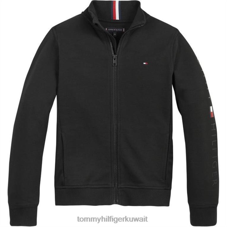 بي دي اس سوداء Tommy Hilfiger الصوف مضغوط سترة جونيور 4464419897