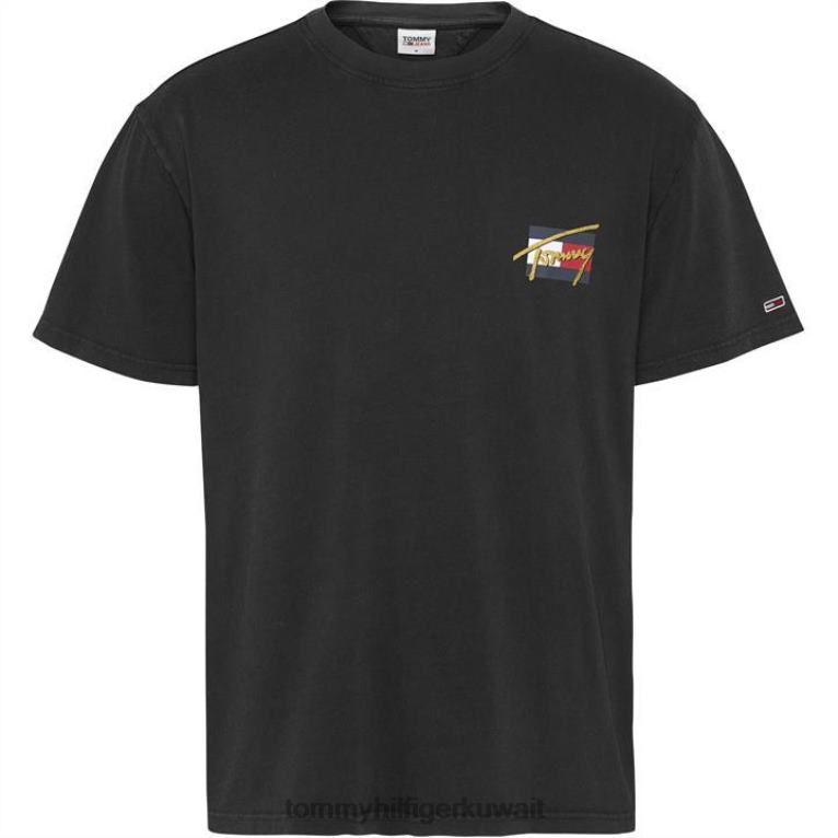 بي دي اس سوداء Tommy Hilfiger تي شيرت بأكمام قصيرة برسومات عتيقة 4464419898