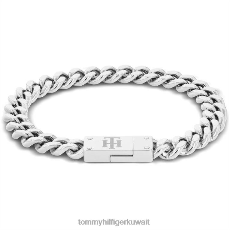 فضة Tommy Hilfiger سوار من الفولاذ المقاوم للصدأ للرجال 4464419899