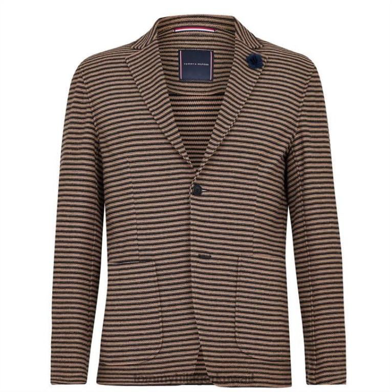 تان أسود Tommy Hilfiger سترة متماسكة شريطية 4464419907