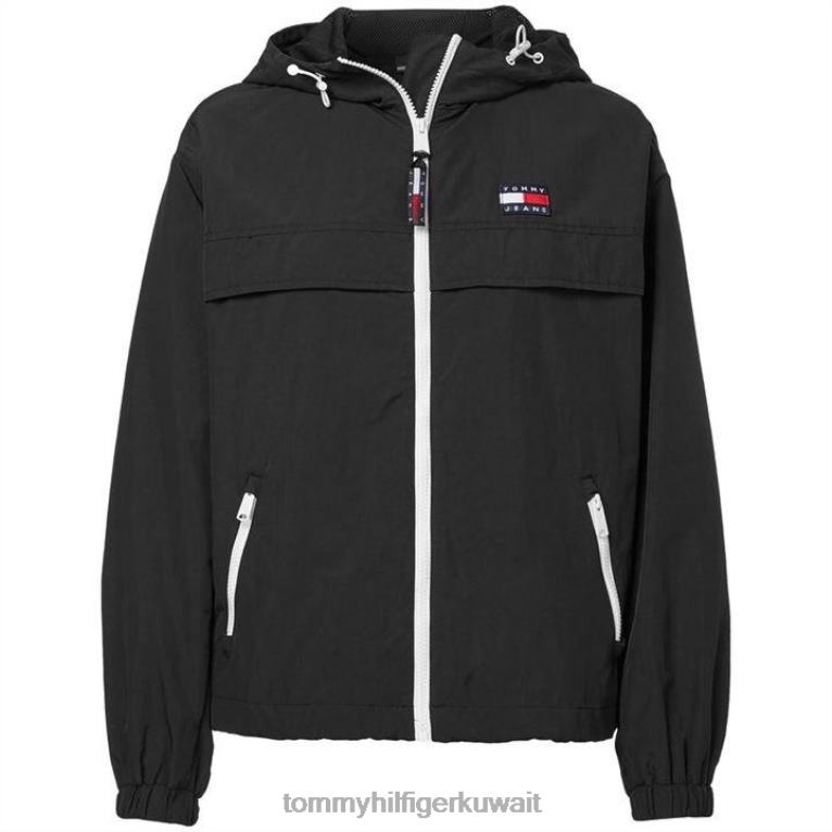 أسود Tommy Hilfiger سترة شيكاغو الواقية من الرياح 4464419914