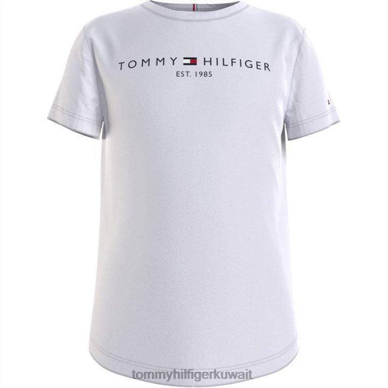 أبيض Tommy Hilfiger تي شيرت أساسي للفتيات الصغيرات 4464419925