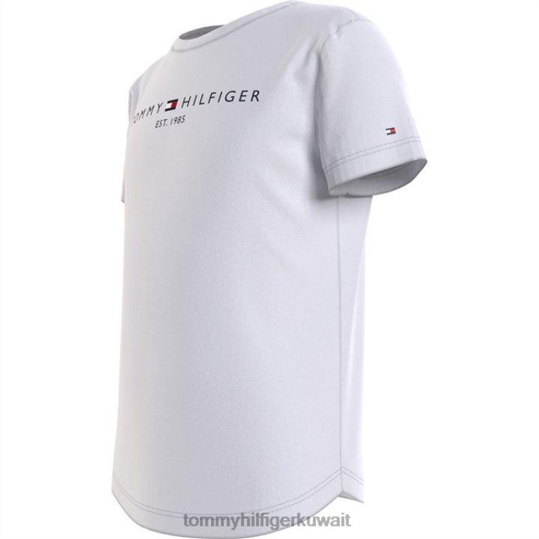 أبيض Tommy Hilfiger تي شيرت أساسي للفتيات الصغيرات 4464419925