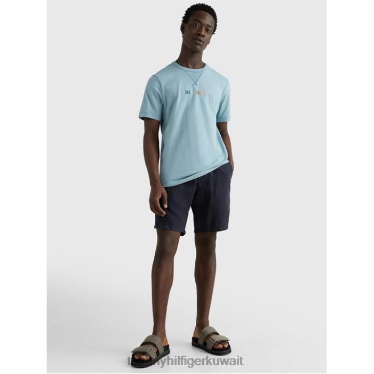 التلفزيون الأزرق النبيل Tommy Hilfiger تي شيرت بخياطة متباينة 4464419928