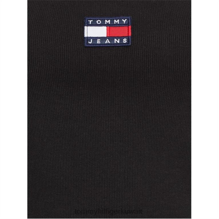 بي دي اس سوداء Tommy Hilfiger بدلة للجسم ذات شارة بأربطة 4464419956