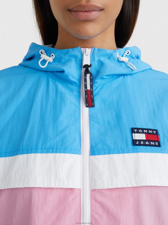 وردي طازج/متعدد Tommy Hilfiger سترة واقية من الرياح شيكاغو ملونة 446441999