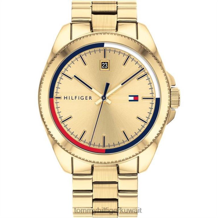 ذهب Tommy Hilfiger ساعة سوار ملونة للرجال 4464420001