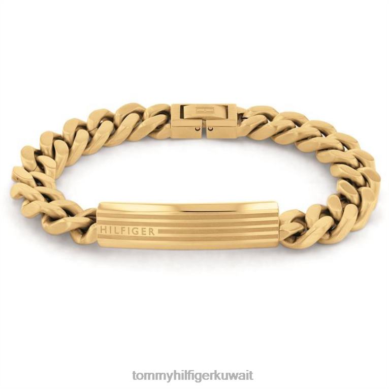ذهب Tommy Hilfiger سوار الهوية للرجال 4464420026
