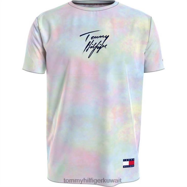 ضباب غائم Tommy Hilfiger تيشيرت بأكمام قصيرة وطبعة ضباب 4464420028