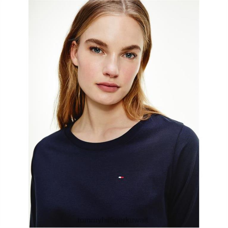 البحرية / مبعثر Tommy Hilfiger طقم بيجامة بطبعة زهور 4464420034